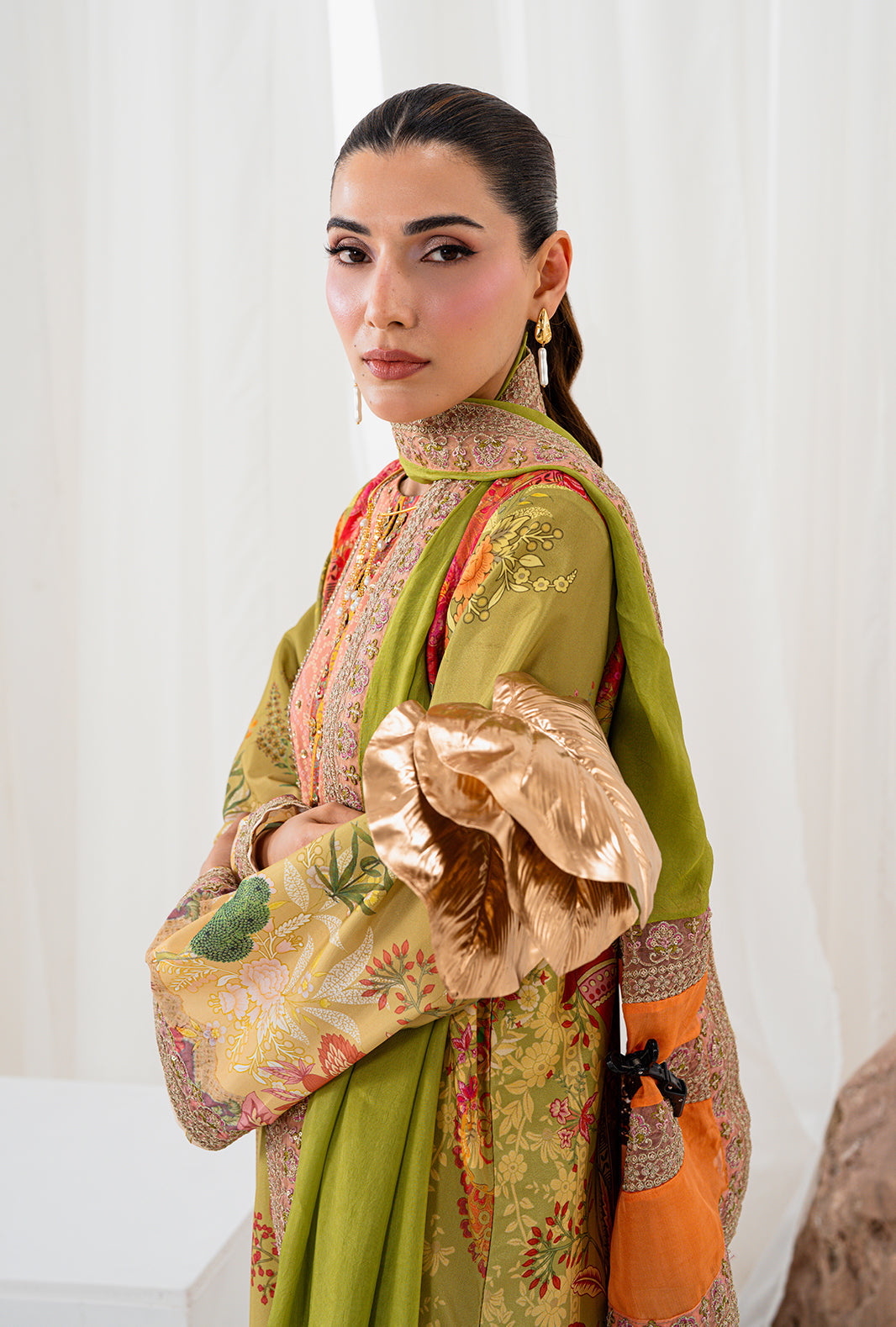 AJR Couture | Luxe Silk 26 | Nyra - Luxury Dress - available at Maria Faisal in UK and USA.