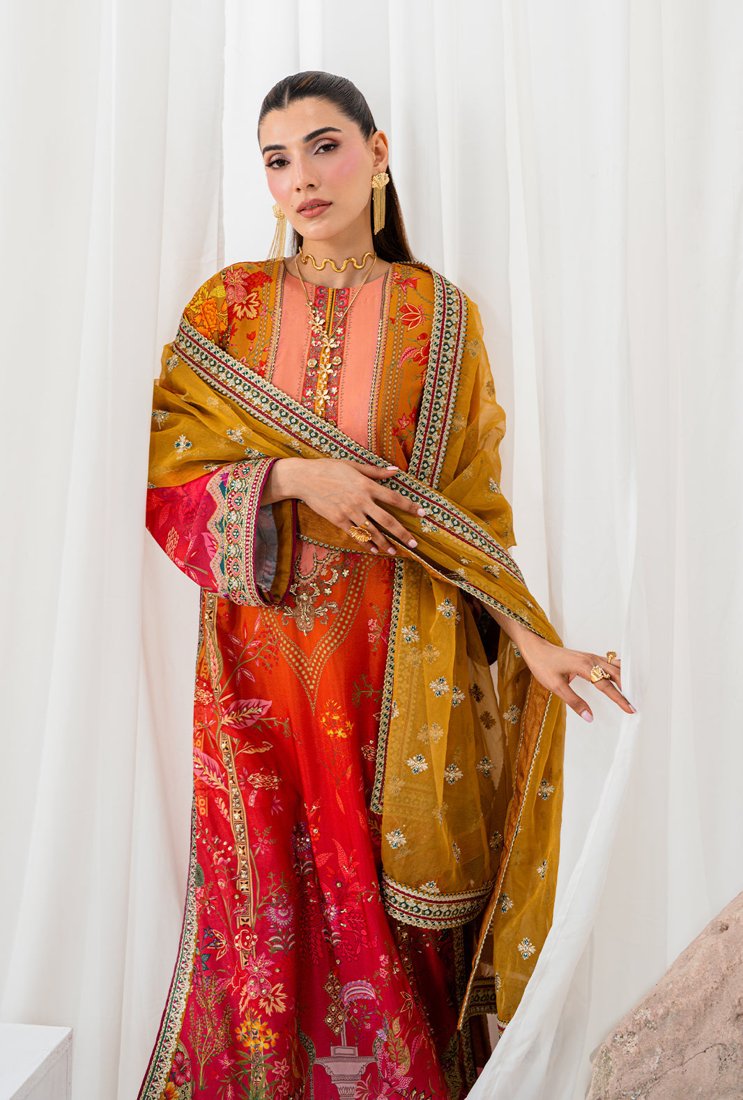 AJR Couture | Luxe Silk 26 | Nova - Luxury Dress - available at Maria Faisal in UK and USA.