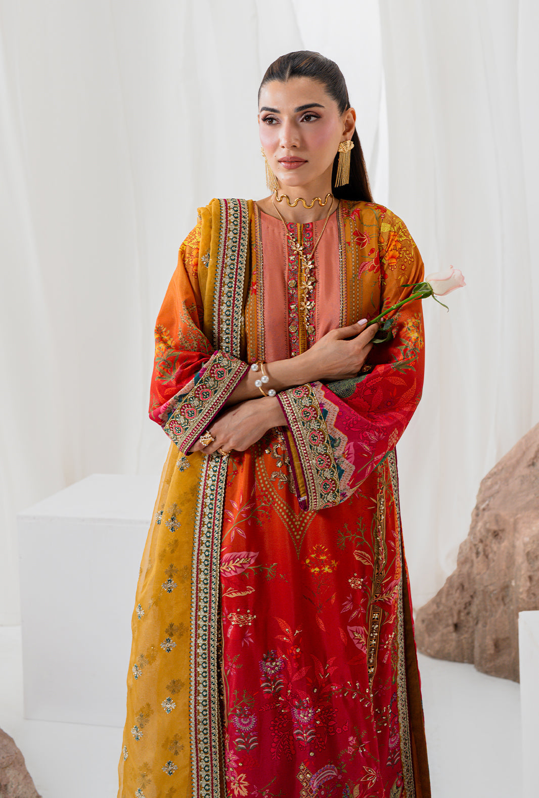AJR Couture | Luxe Silk 26 | Nova - Luxury Dress - available at Maria Faisal in UK and USA.