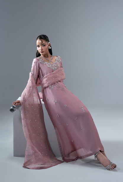 Ajr Couture | Symphony Pret 26 | Dusty Rose - Formal Dress - available at Maria Faisal in UK and USA.