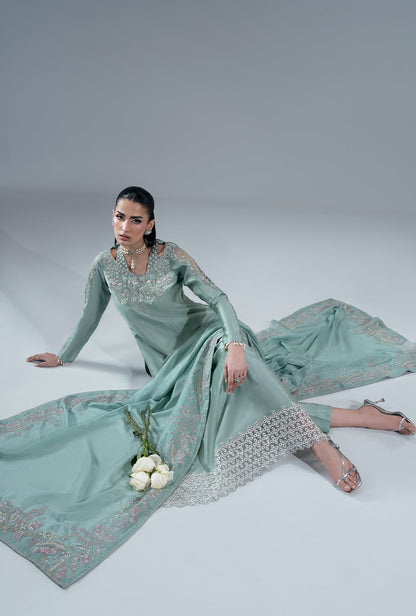 Ajr Couture | Symphony Pret 26 | Marine Muse - Formal Dress - available at Maria Faisal in UK and USA.