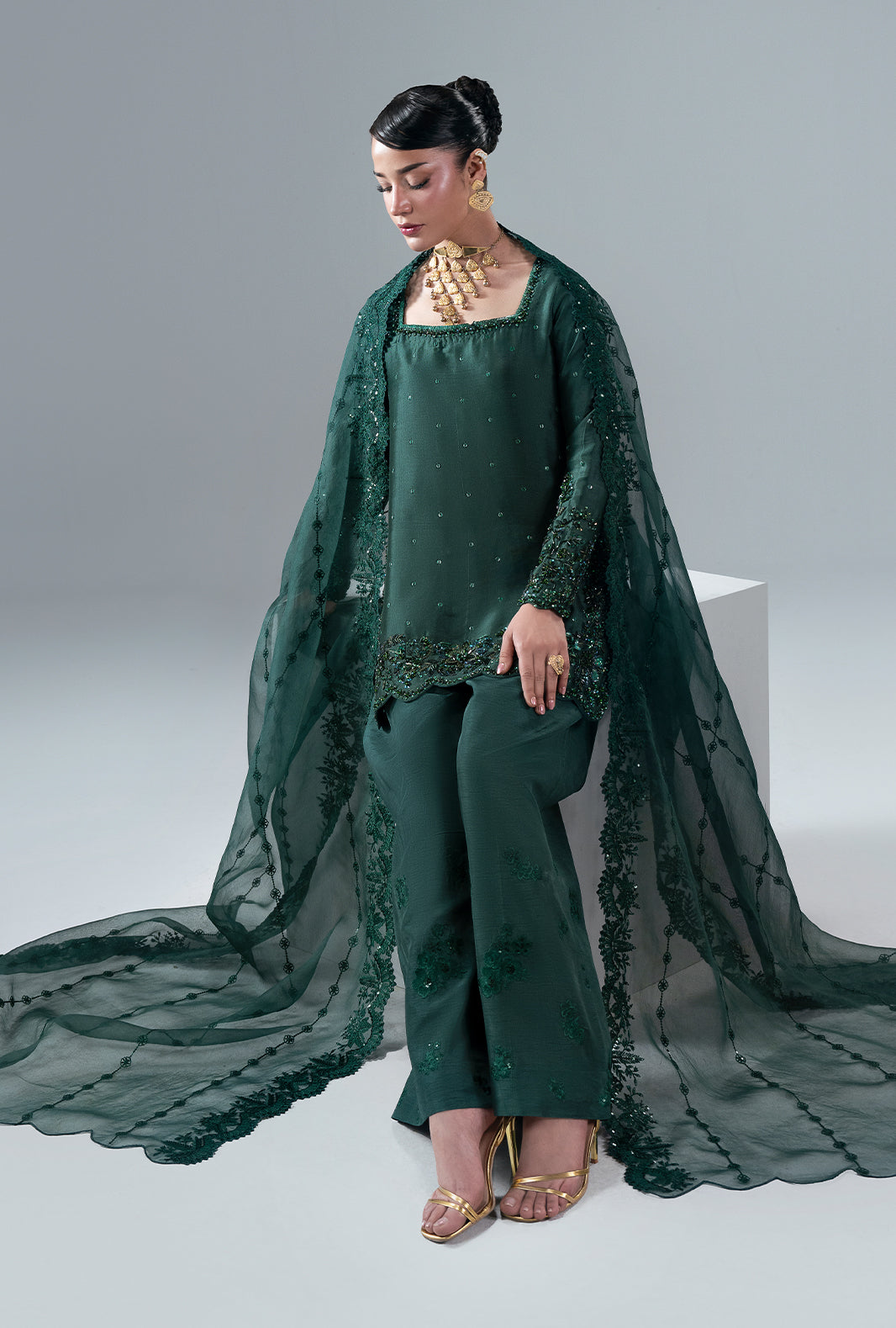 Ajr Couture | Symphony Pret 26 | Esmera - Formal Dress - available at Maria Faisal in UK and USA.