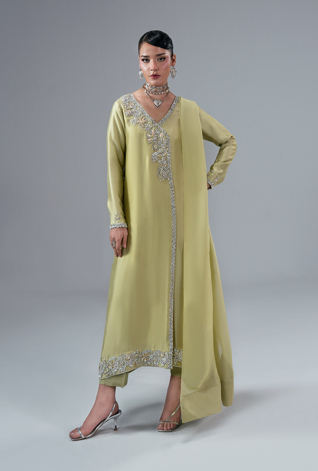 Ajr Couture | Symphony Pret 26 | Gold Dust - Formal Dress - available at Maria Faisal in UK and USA.