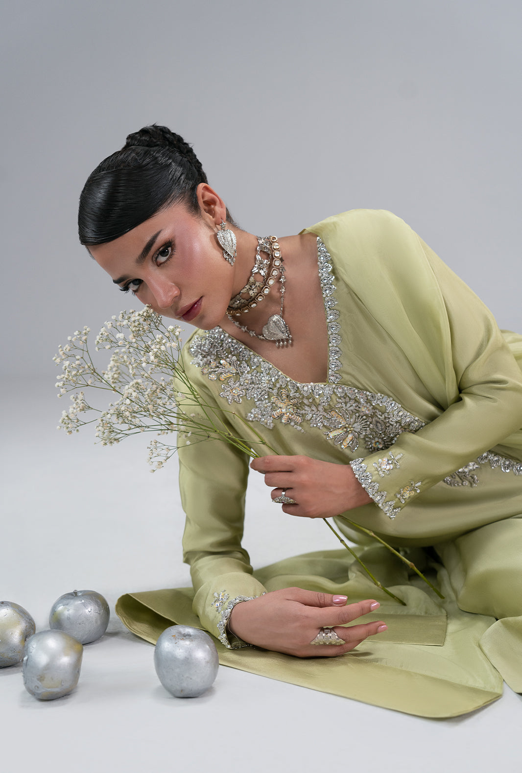 Ajr Couture | Symphony Pret 26 | Gold Dust - Formal Dress - available at Maria Faisal in UK and USA.