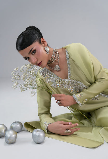 Ajr Couture | Symphony Pret 26 | Gold Dust - Formal Dress - available at Maria Faisal in UK and USA.