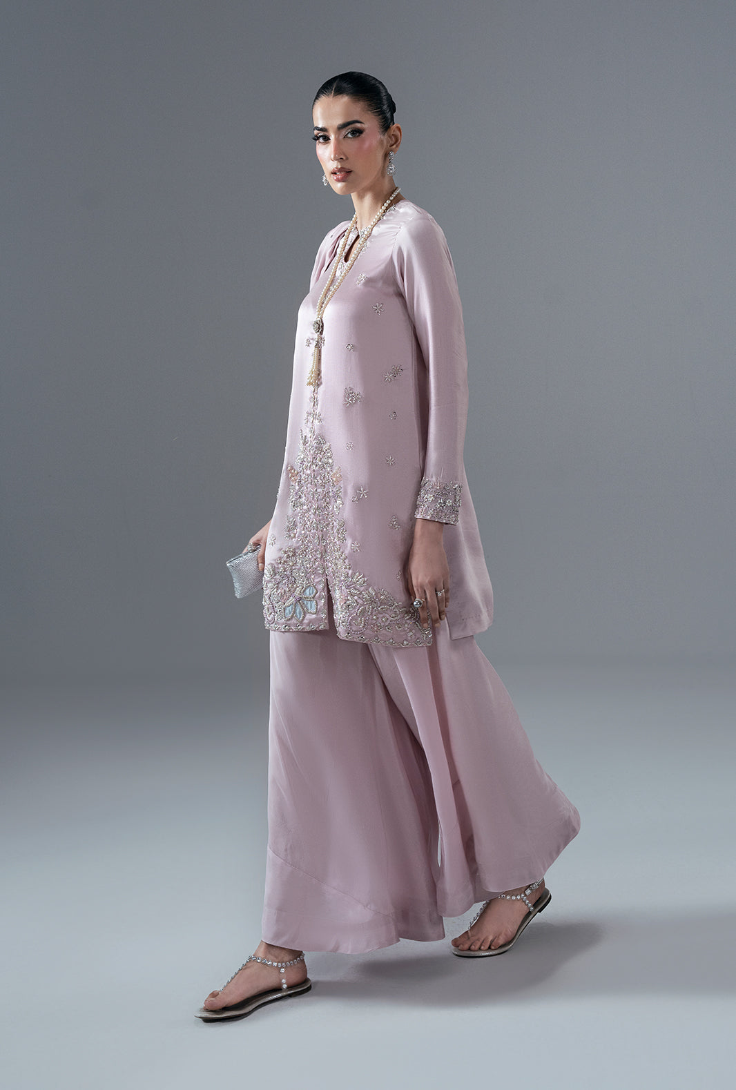 Ajr Couture | Symphony Pret 26 | Rose Quartz - Formal Dress - available at Maria Faisal in UK and USA.