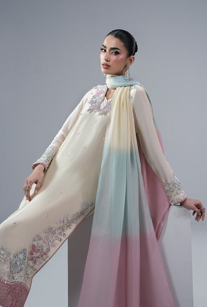 Ajr Couture | Symphony Pret 26 | Ivory Muse - Formal Dress - available at Maria Faisal in UK and USA.