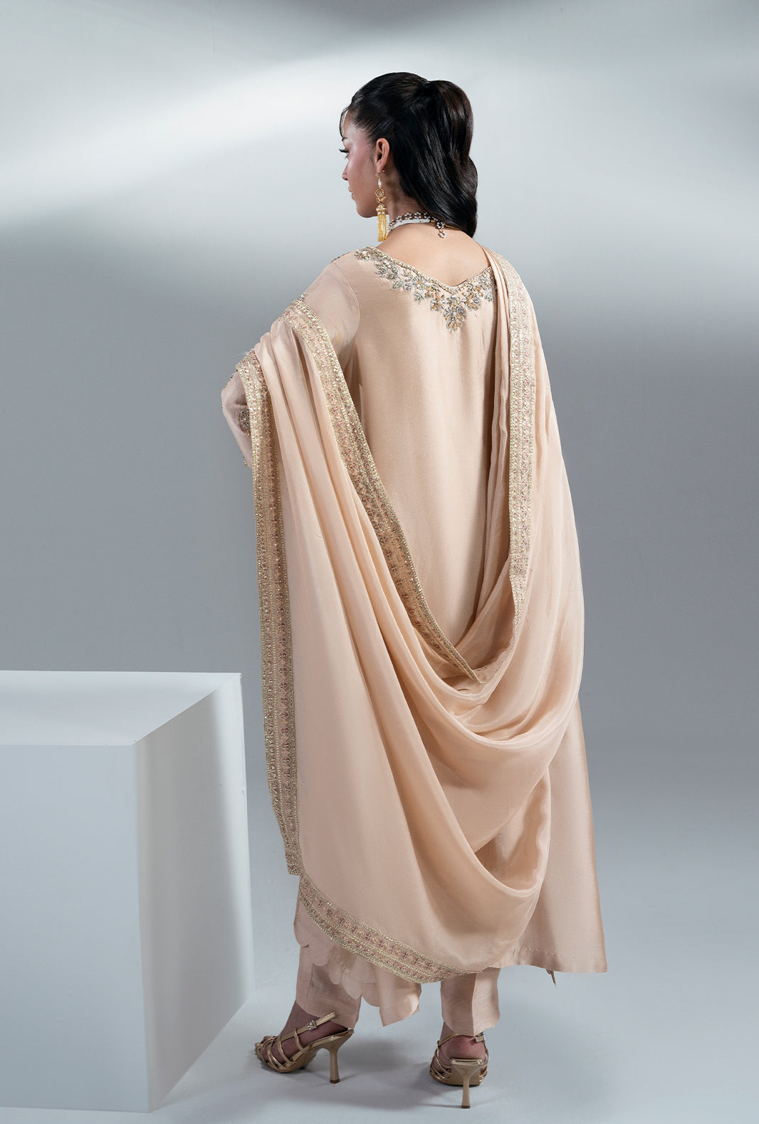 Ajr Couture | Symphony Pret 26 | Amber Glow - Formal Dress - available at Maria Faisal in UK and USA.
