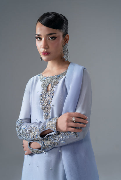 Ajr Couture | Symphony Pret 26 | Sapphire - Formal Dress - available at Maria Faisal in UK and USA.