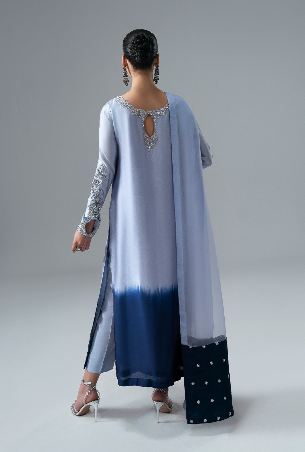 Ajr Couture | Symphony Pret 26 | Sapphire - Formal Dress - available at Maria Faisal in UK and USA.