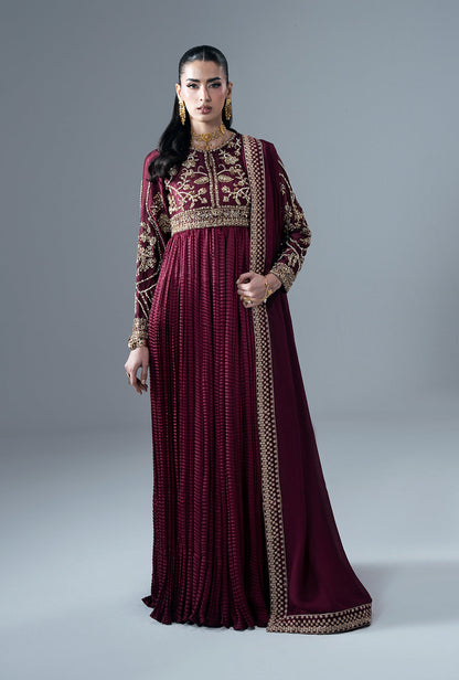 Ajr Couture | Symphony Pret 26 | Carmine - Formal Dress - available at Maria Faisal in UK and USA.