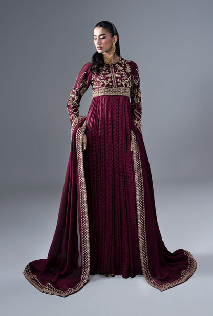 Ajr Couture | Symphony Pret 26 | Carmine - Formal Dress - available at Maria Faisal in UK and USA.