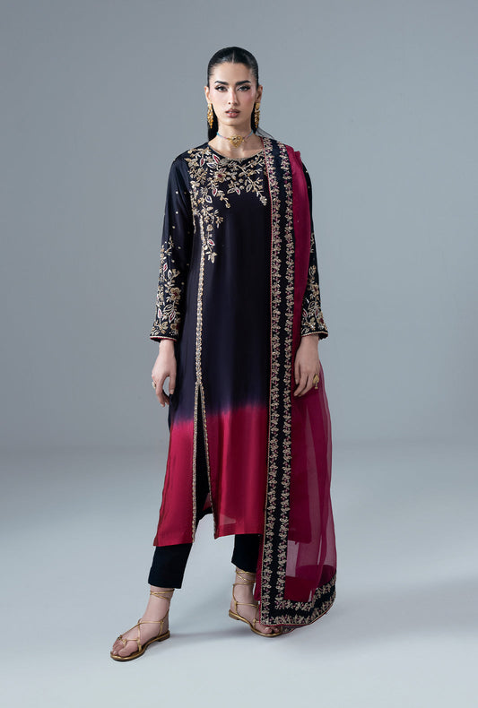 Ajr Couture | Symphony Pret 26 | Scarlet Ruby - Formal Dress - available at Maria Faisal in UK and USA.