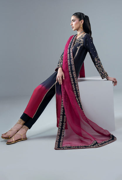 Ajr Couture | Symphony Pret 26 | Scarlet Ruby - Formal Dress - available at Maria Faisal in UK and USA.