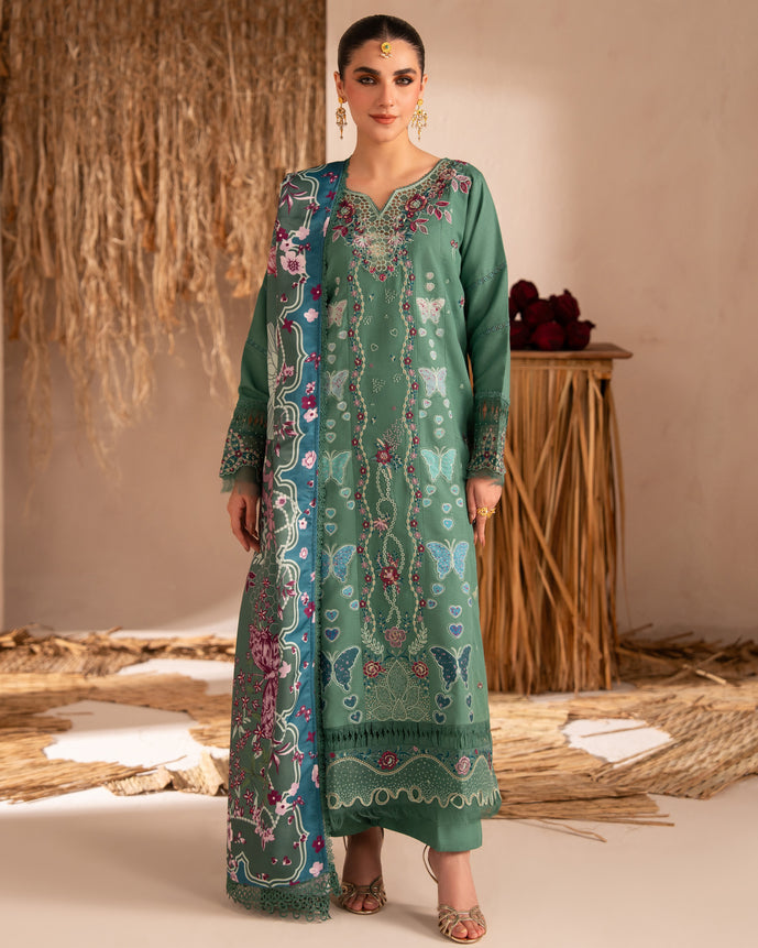 Parishay | Veranda Winters 26 |VR-15 - Luxury Dress - available at Maria Faisal in UK and USA.