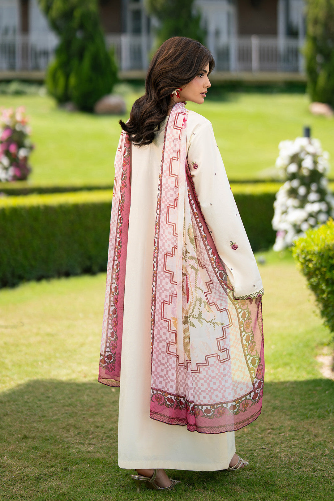 Alizeh | Printed Lawn | AF-EL-7076-Lace - Casual Dress - available at Maria Faisal in UK and USA.