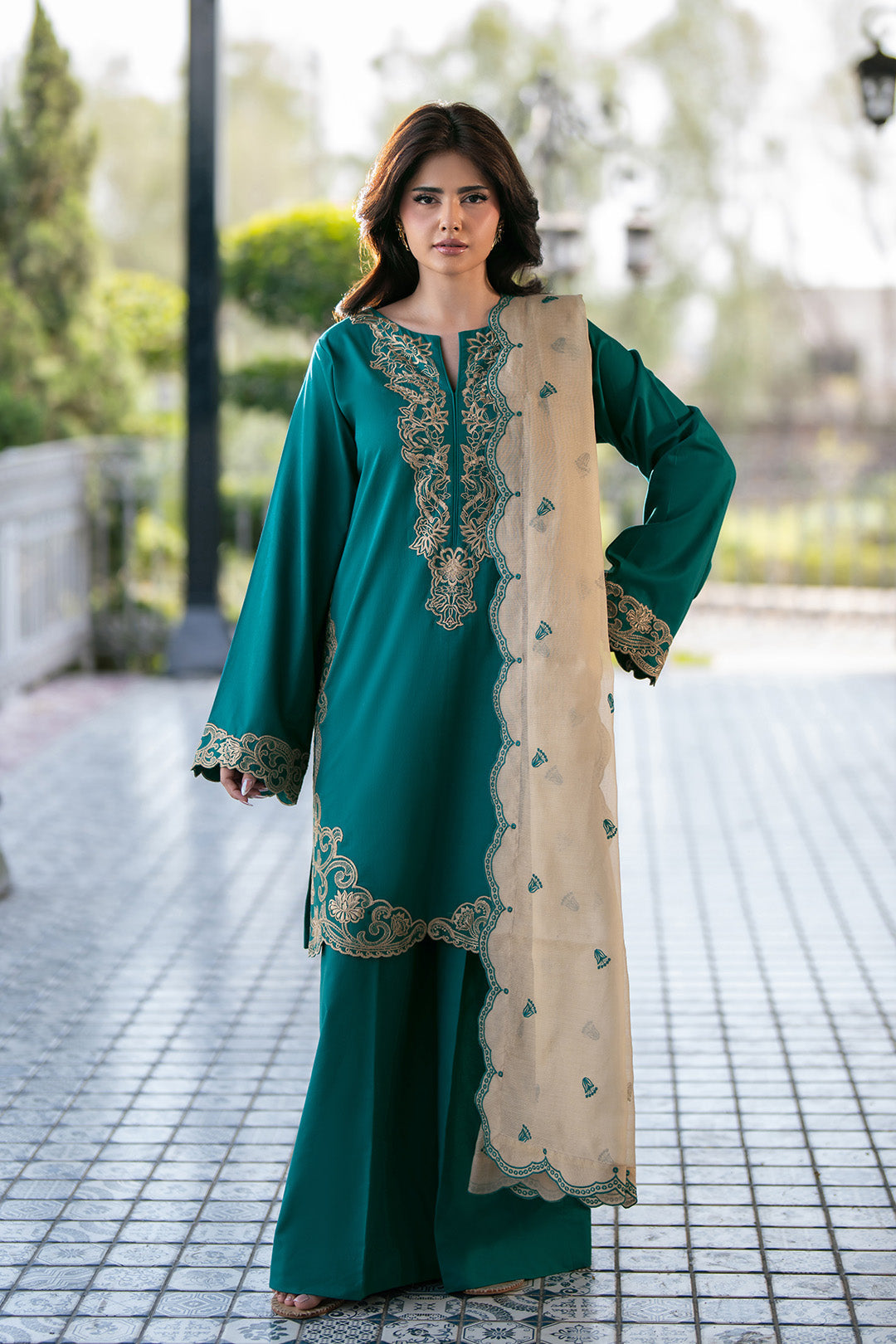 Alizeh | Printed Lawn | AF-EL-7074-Arctic - Casual Dress - available at Maria Faisal in UK and USA.