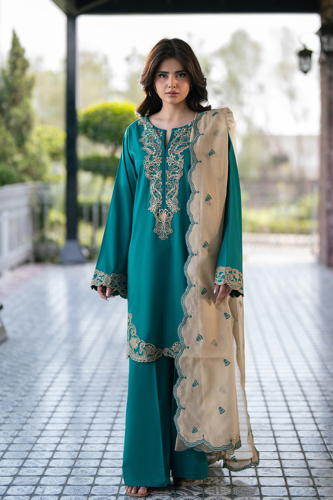 Alizeh | Printed Lawn | AF-EL-7074-Arctic - Casual Dress - available at Maria Faisal in UK and USA.