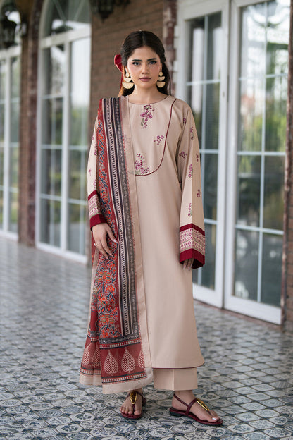 Alizeh | Printed Lawn | AF-EL-7078-Tan - Casual Dress - available at Maria Faisal in UK and USA.