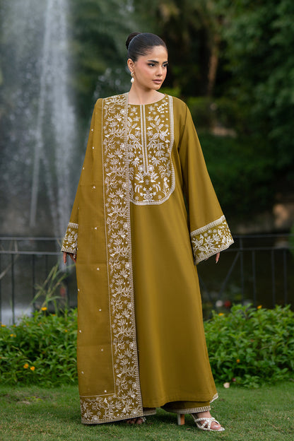 Alizeh | Printed Lawn | AF-EL-7075-Moss - Casual Dress - available at Maria Faisal in UK and USA.
