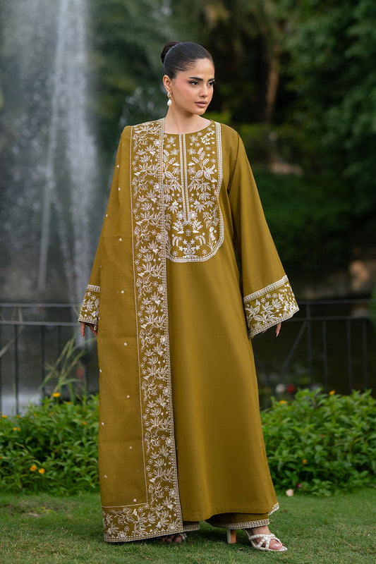 Alizeh | Printed Lawn | AF-EL-7075-Moss - Casual Dress - available at Maria Faisal in UK and USA.