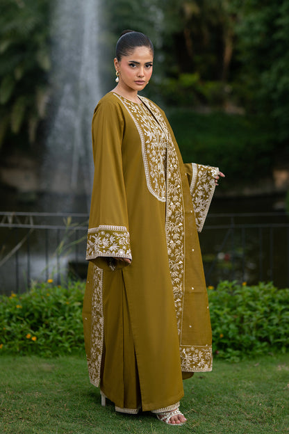 Alizeh | Printed Lawn | AF-EL-7075-Moss - Casual Dress - available at Maria Faisal in UK and USA.
