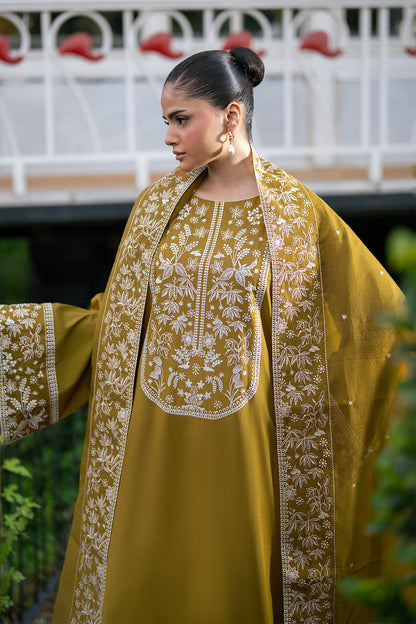 Alizeh | Printed Lawn | AF-EL-7075-Moss - Casual Dress - available at Maria Faisal in UK and USA.