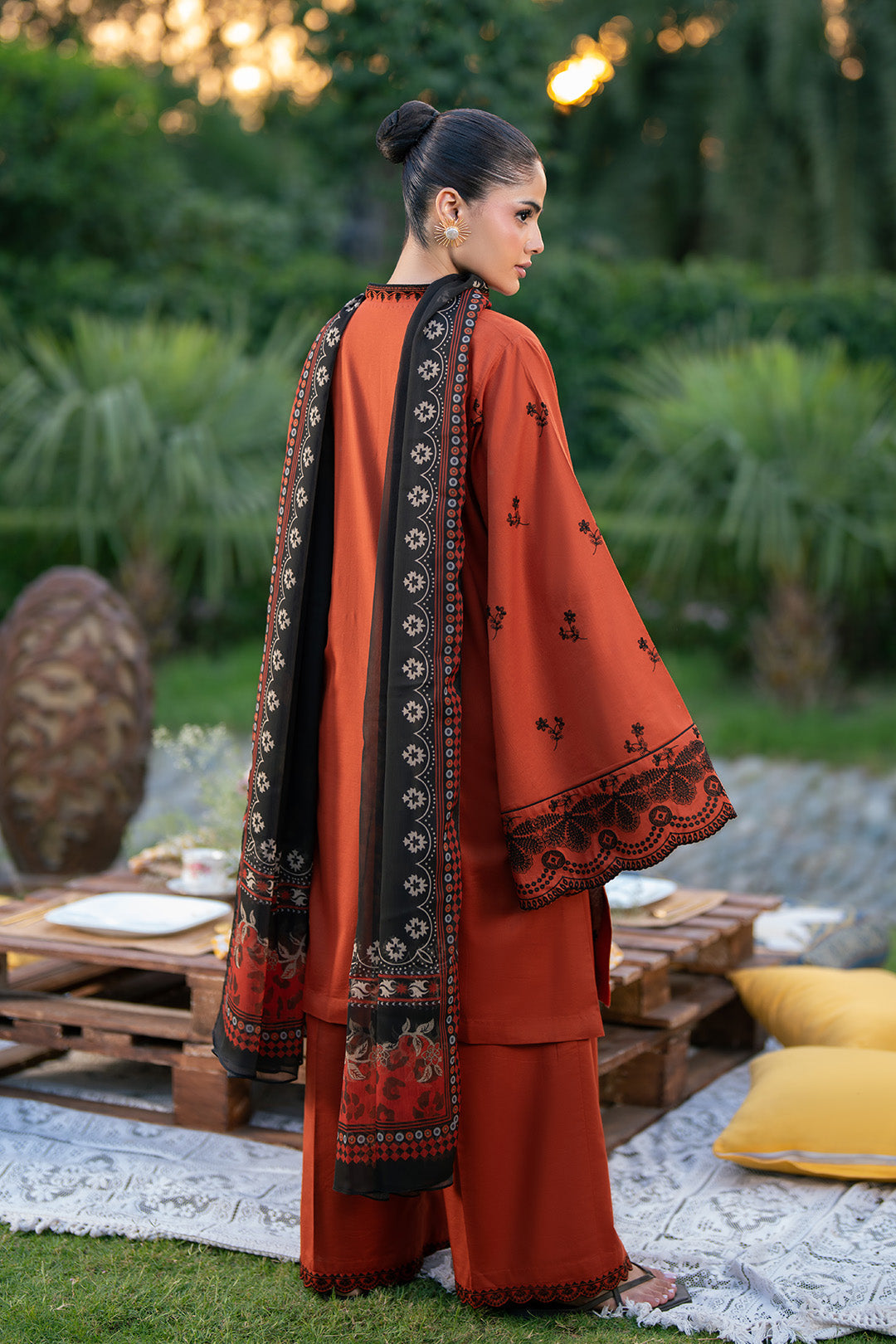 Alizeh | Printed Lawn | AF-EL-7077-Tawny - Casual Dress - available at Maria Faisal in UK and USA.