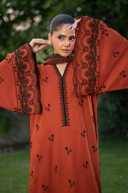 Alizeh | Printed Lawn | AF-EL-7077-Tawny - Casual Dress - available at Maria Faisal in UK and USA.