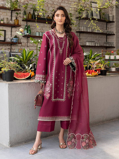 Izel | Meadow Muse Embroidered Lawn 25 | ALOURA by Maria Faisal - Registered Vendor of : Izel - type : Ladies Clothes - 100% original wedding dresses