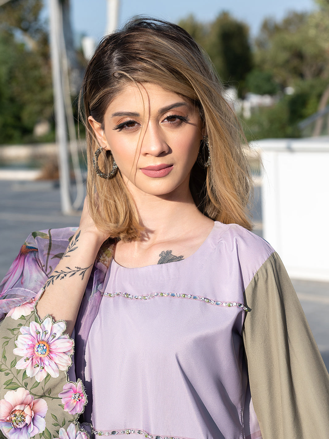 Ain | Venice Vibes | AN-157 - Luxury Dress - available at Maria Faisal in UK and USA.