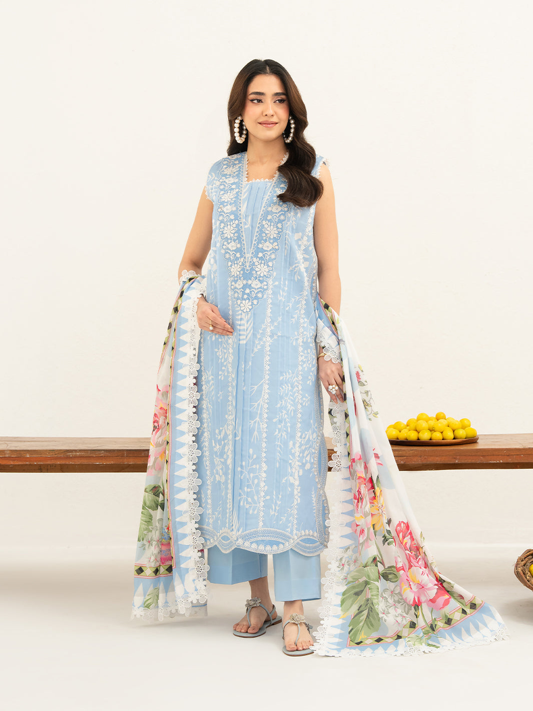 Mahnur | Anaya Lawn | ANA-006 - Luxury Dress - available at Maria Faisal in UK and USA.