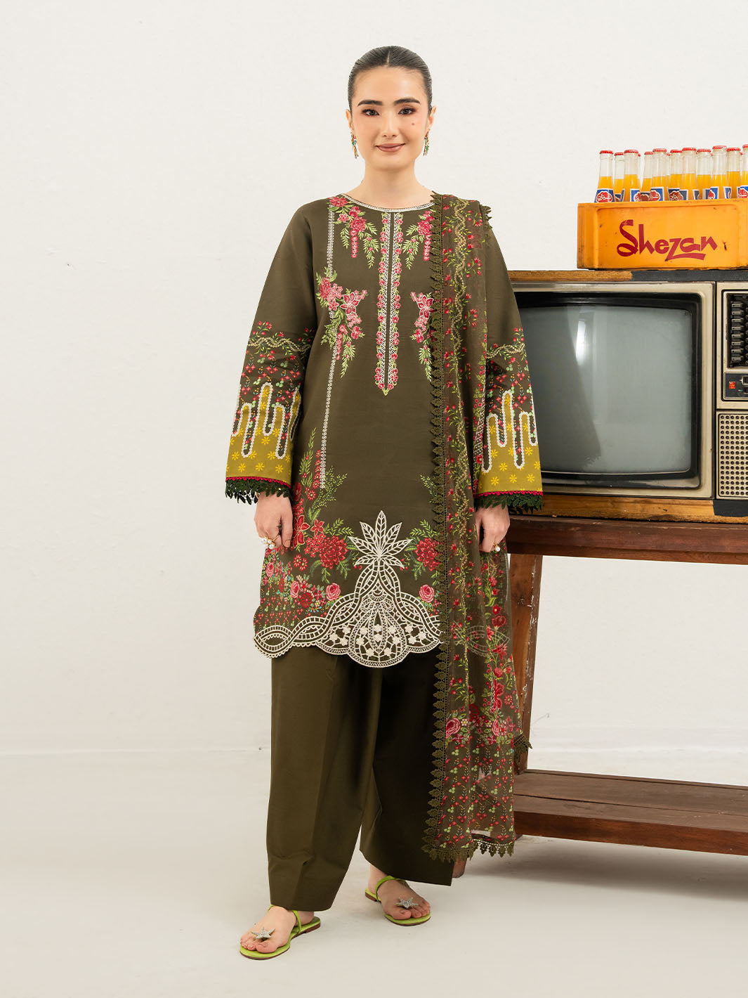 Mahnur | Anaya Lawn | ANA-007 - Luxury Dress - available at Maria Faisal in UK and USA.