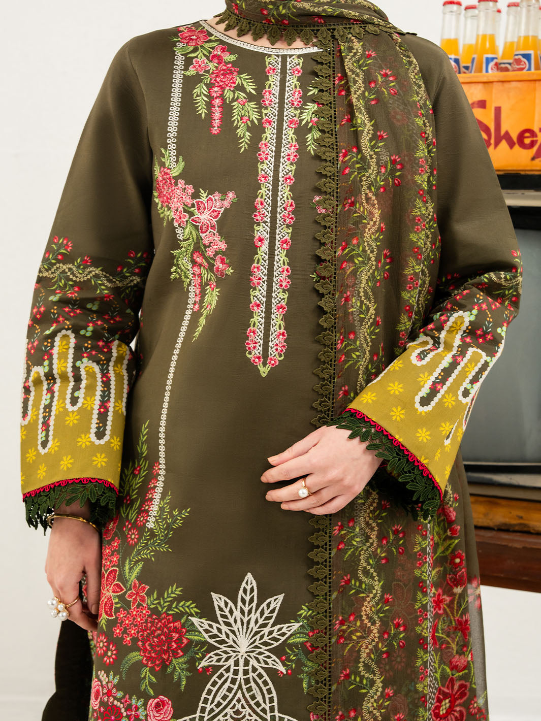 Mahnur | Anaya Lawn | ANA-007 - Luxury Dress - available at Maria Faisal in UK and USA.