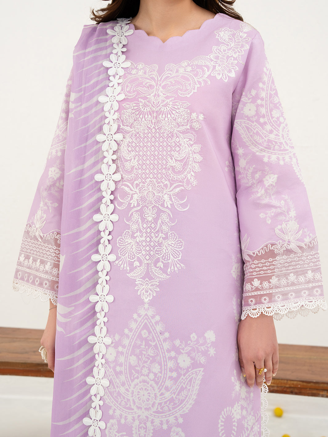 Mahnur | Anaya Lawn | ANA-009 - Luxury Dress - available at Maria Faisal in UK and USA.