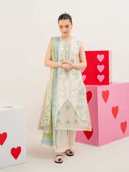 Mahnur | Anaya Lawn | ANA-010 - Luxury Dress - available at Maria Faisal in UK and USA.