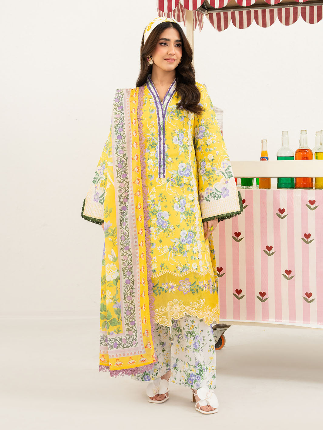Mahnur | Anaya Lawn | ANA-016 - Luxury Dress - available at Maria Faisal in UK and USA.