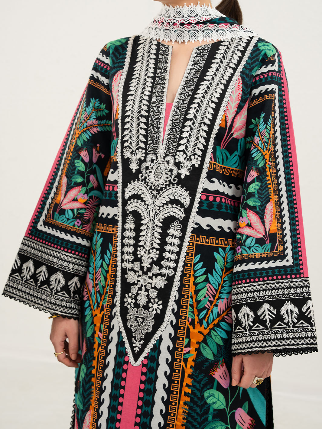 Mahnur | Anaya Lawn | ANA-020 - Luxury Dress - available at Maria Faisal in UK and USA.