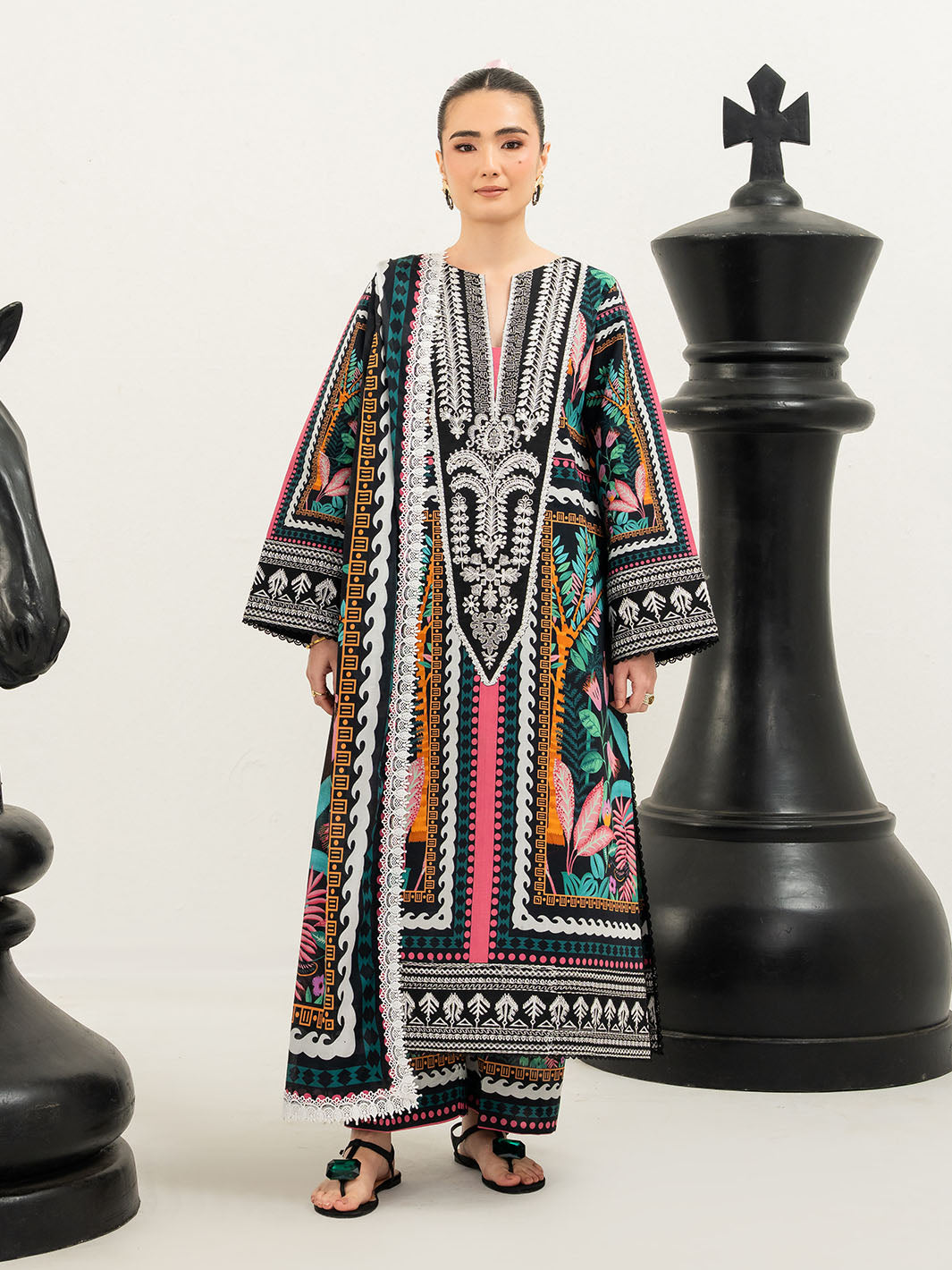 Mahnur | Anaya Lawn | ANA-020 - Luxury Dress - available at Maria Faisal in UK and USA.