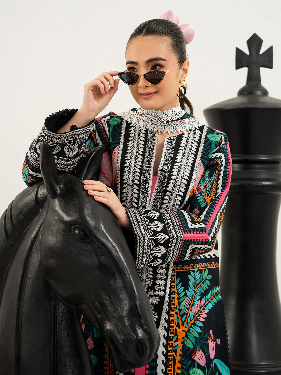 Mahnur | Anaya Lawn | ANA-020 - Luxury Dress - available at Maria Faisal in UK and USA.