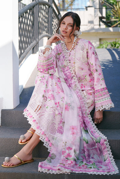 AJR Couture | Printed Chikankari 26 | Rumi - Luxury Dress - available at Maria Faisal in UK and USA.