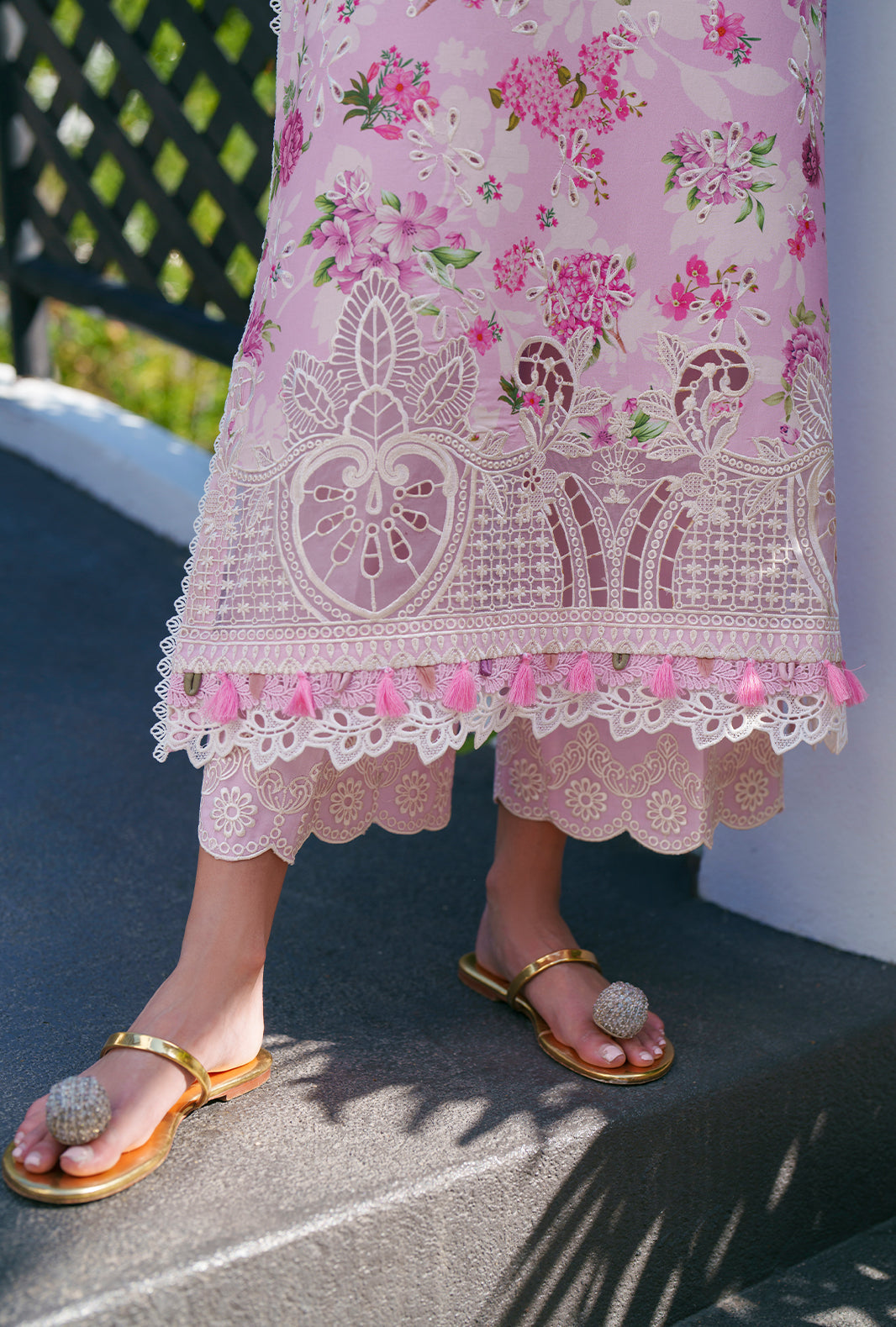 AJR Couture | Printed Chikankari 26 | Rumi - Luxury Dress - available at Maria Faisal in UK and USA.