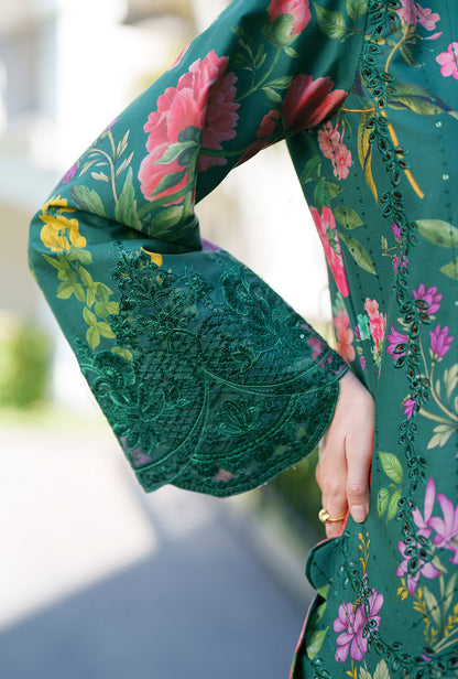 AJR Couture | Printed Chikankari 26 | Tali - Luxury Dress - available at Maria Faisal in UK and USA.