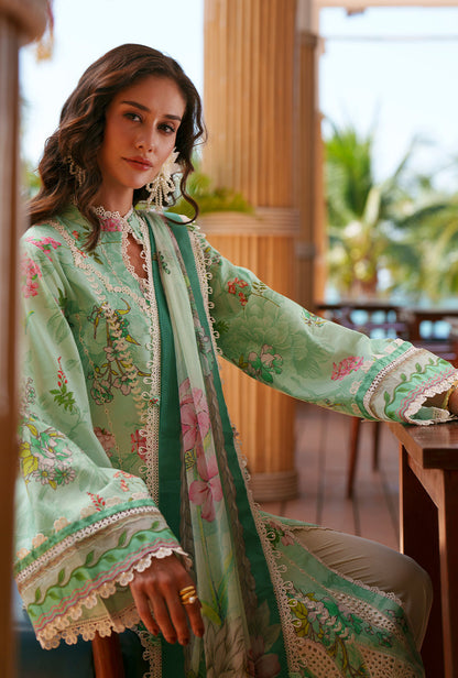AJR Couture | Printed Chikankari 26 | Eliya - Luxury Dress - available at Maria Faisal in UK and USA.