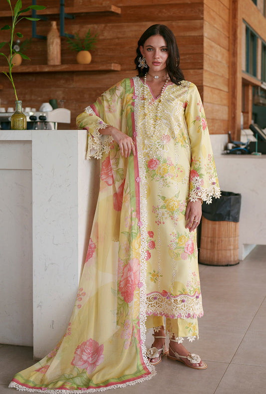 AJR Couture | Printed Chikankari 26 | Feya - Luxury Dress - available at Maria Faisal in UK and USA.