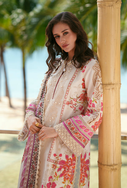 AJR Couture | Printed Chikankari 26 | Aira - Luxury Dress - available at Maria Faisal in UK and USA.