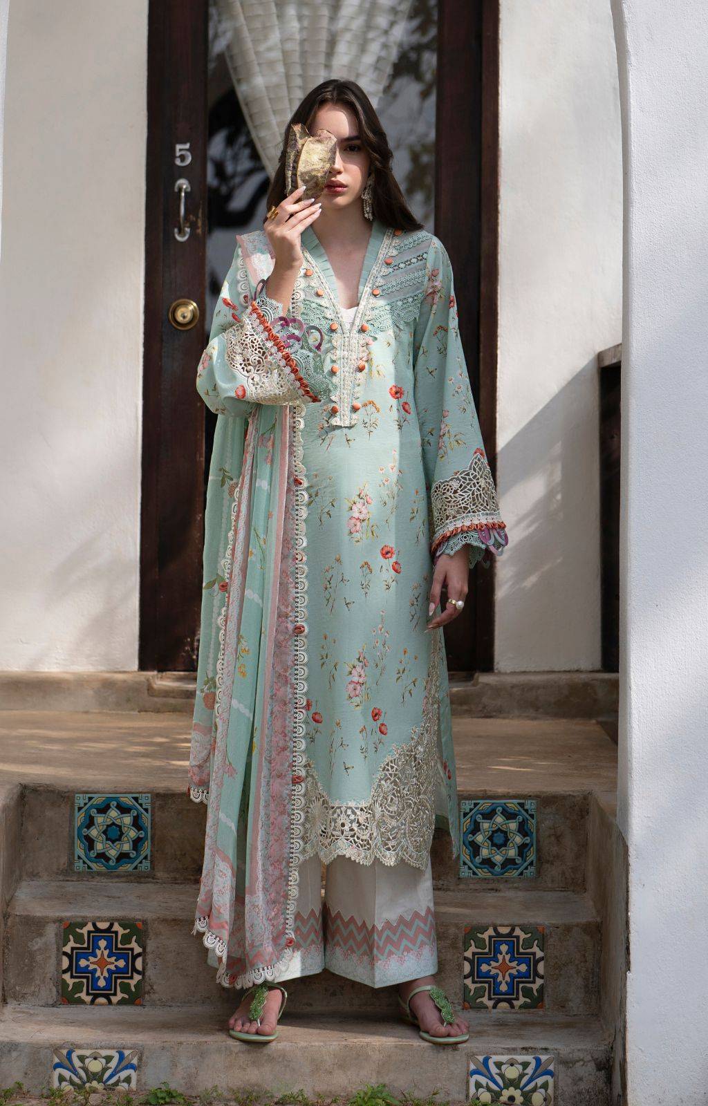 AJR Couture | Printakari Lawn 25 | Aqua by Maria Faisal - Registered Vendor of : AJR Couture - type : Ladies Clothes - 100% original wedding dresses
