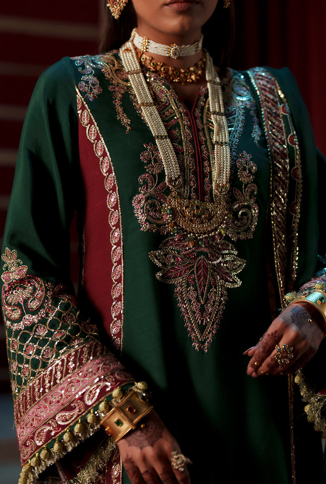 AJR Couture | Meharma The Silk Edit | Noorin - Formal Dress - available at Maria Faisal in UK and USA.