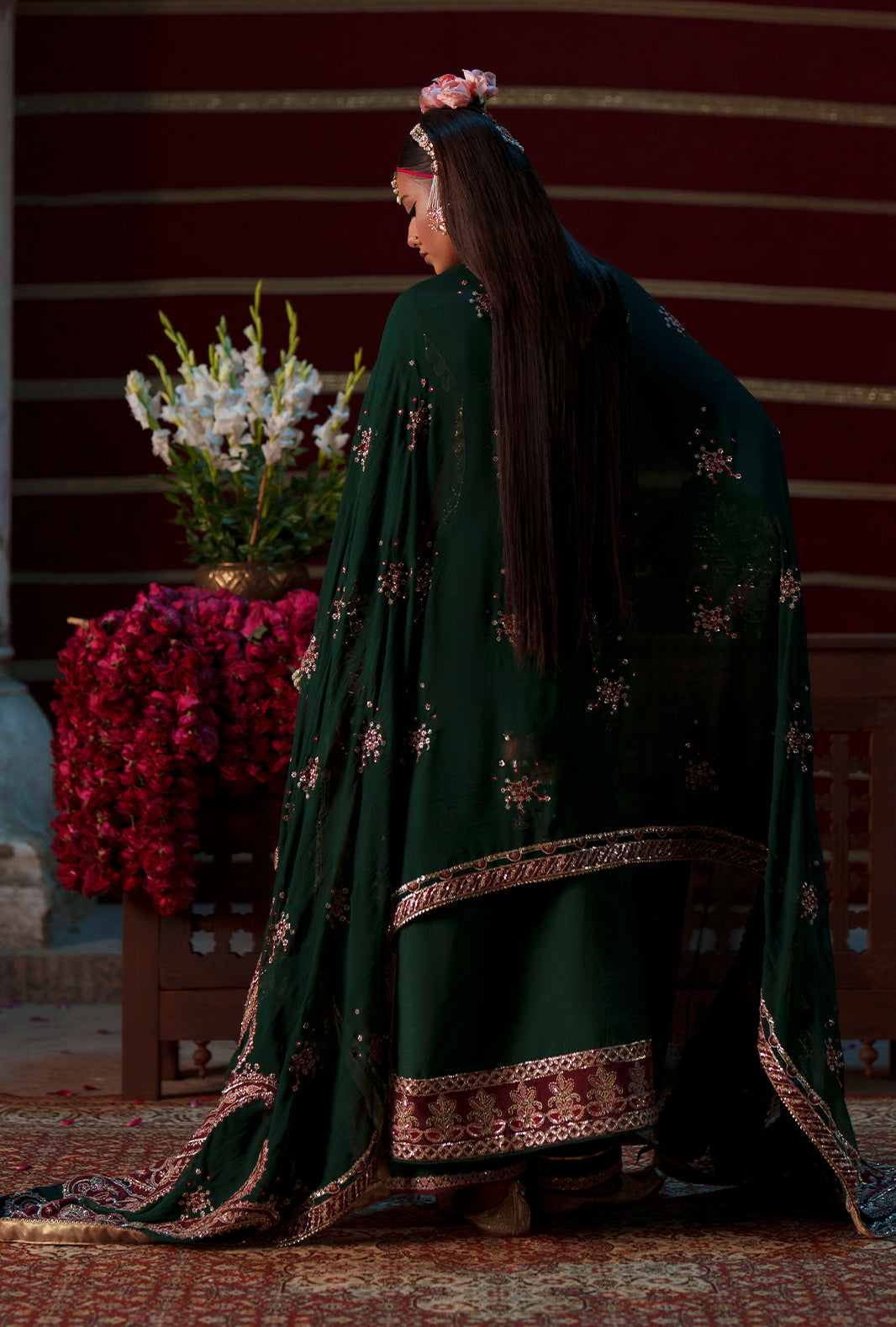 AJR Couture | Meharma The Silk Edit | Noorin - Formal Dress - available at Maria Faisal in UK and USA.