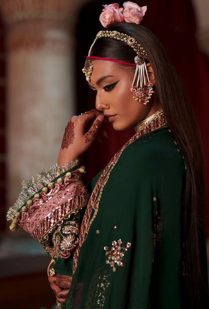 AJR Couture | Meharma The Silk Edit | Noorin - Formal Dress - available at Maria Faisal in UK and USA.